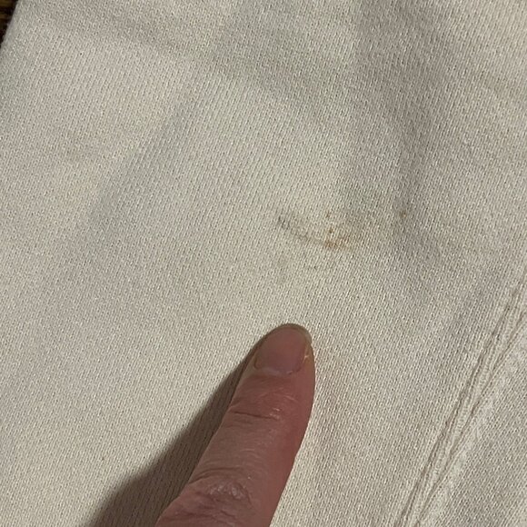 Triple Five Soul cream fitted long-sleeved hooded sweatshirt kangaroo pocket XS - Picture 6 of 9